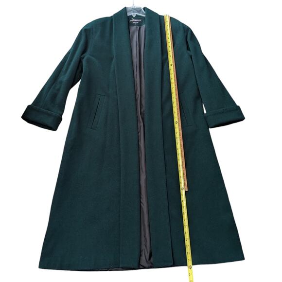 Donnybrook 100% Wool Forest Green Long Winter Opera Overcoat Size 10 - Picture 6 of 13